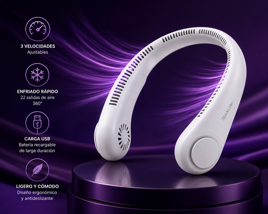 AeroZen™ 360 Pro - Ventilador de Cuello Portátil